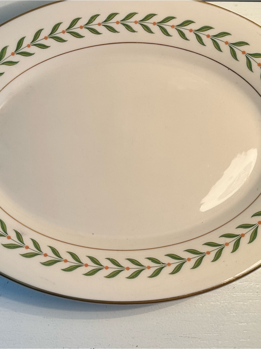 Syracuse China OPCO Vintage Ivory 12” Oval Platter Made In USA